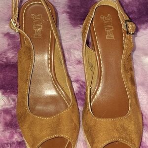 Brash vintage y2k brown wedge shoes size 6